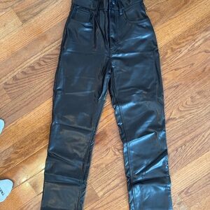 Abercrombie & Fitch Black Faux Leather Pants